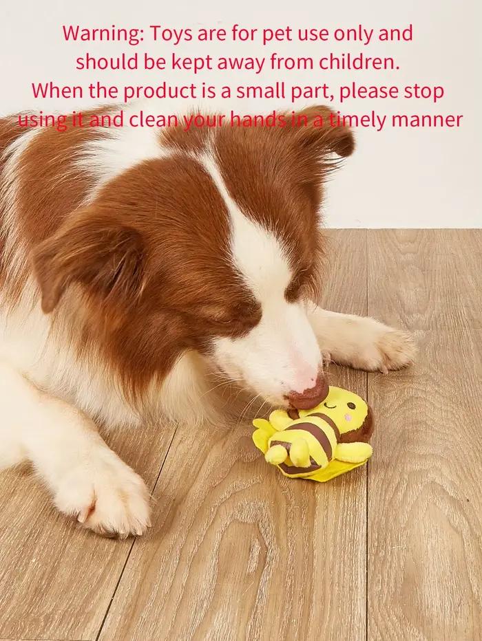 Jouet en peluche petite abeille pour chiens et chats pour interacter et jouer au nettoyage des dents