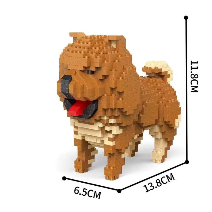KNEW BUILT Shiba Inu chiens modèle Micro Mini blocs de construction: jouets de loisirs éducatifs pou