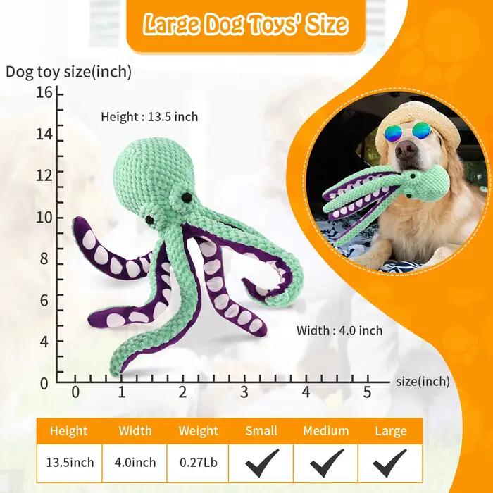 Jouet en peluche pour animaux de compagnie, chat, chien, voix, coquille de poulpe, Puzzle, résistant