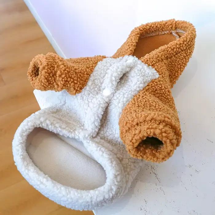 Mode chat chien à capuche avec boucle hiver pull pour animaux de compagnie pour petits chiens Chihua