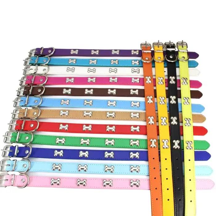Colliers durables en cuir d'os pour chien, chiot, carlin, pour petit et grand chien, Chihuahua, acce