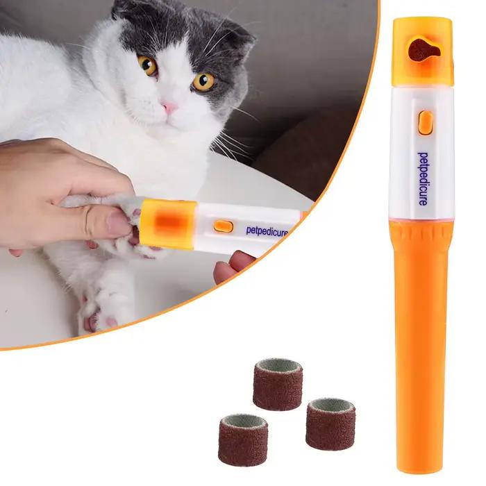 Broyeur à ongles électrique pour animaux de compagnie, ciseaux à griffes de chat, coupe-ongles pour