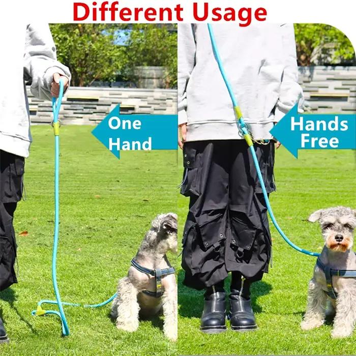 Laisse pour chien mains libres laisse pour chiens laisses doubles réglables pour chien marche épaule
