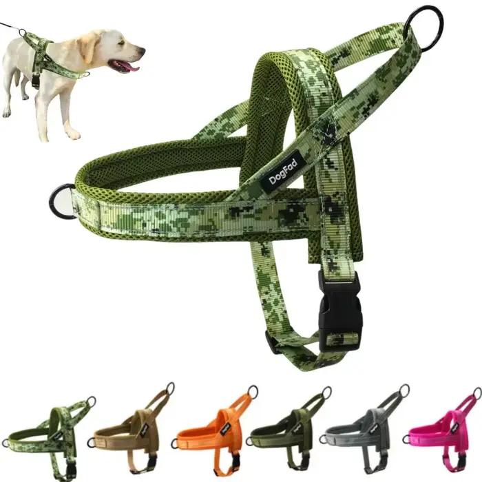 Harnais pour chien sans traction, rembourré et doux, gilet réfléchissant, harnais d'entraînement pou