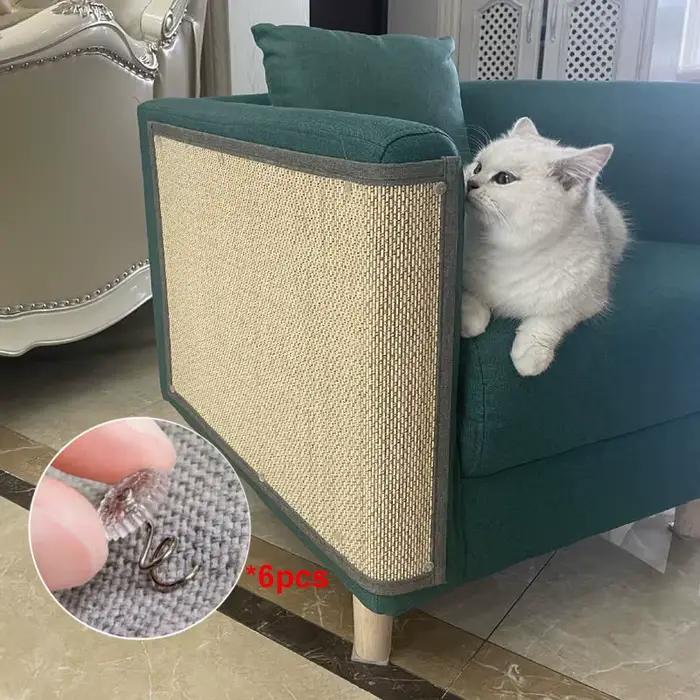 Tapis mural en bambou solide pour chat, Protection du canapé, planche à gratter pour chat, pattes de