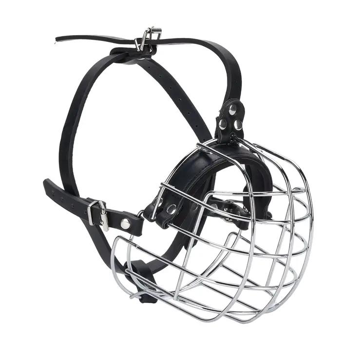 Muselières pour chiens pour empêcher de mordre, garde-bouche en fil métallique pour chien avec sangl