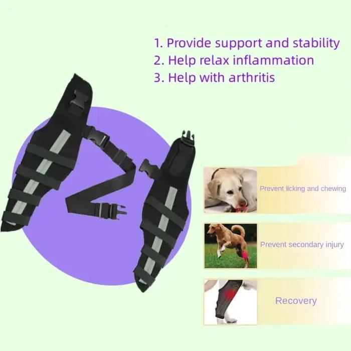 Genouillères pour chiots de compagnie, attelles arrière pour chiens blessés, attelle de soutien pour