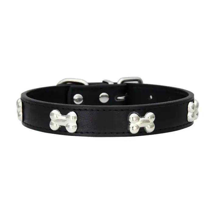 Colliers durables en cuir d'os pour chien, chiot, carlin, pour petit et grand chien, Chihuahua, acce