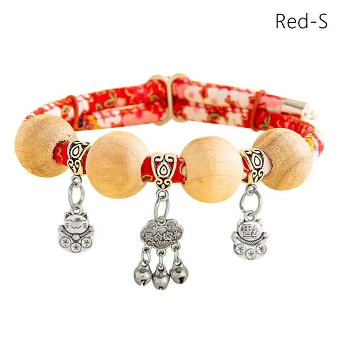 Collier répulsif d'insectes naturel en bois de canhre, anti-puces et tiques, prévention des insectes