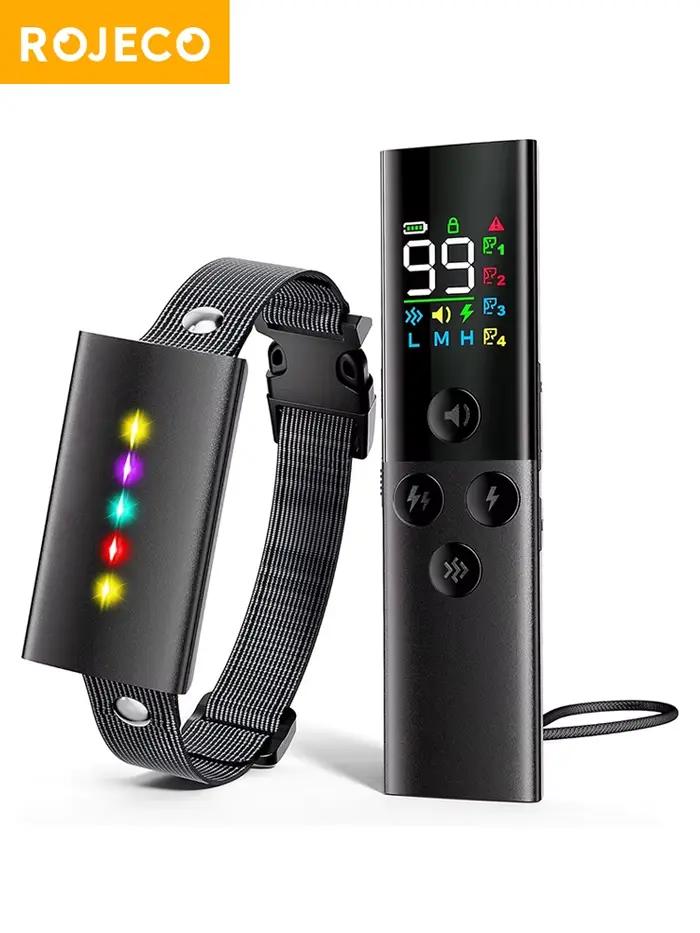ROJECO collier de dressage pour chien avec télécommande 1600FT IP67 collier de chien électrique étan