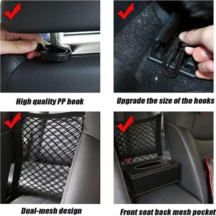 Barrière de voiture pour animaux de compagnie barrière de voiture pour chien avec sac de rangement e