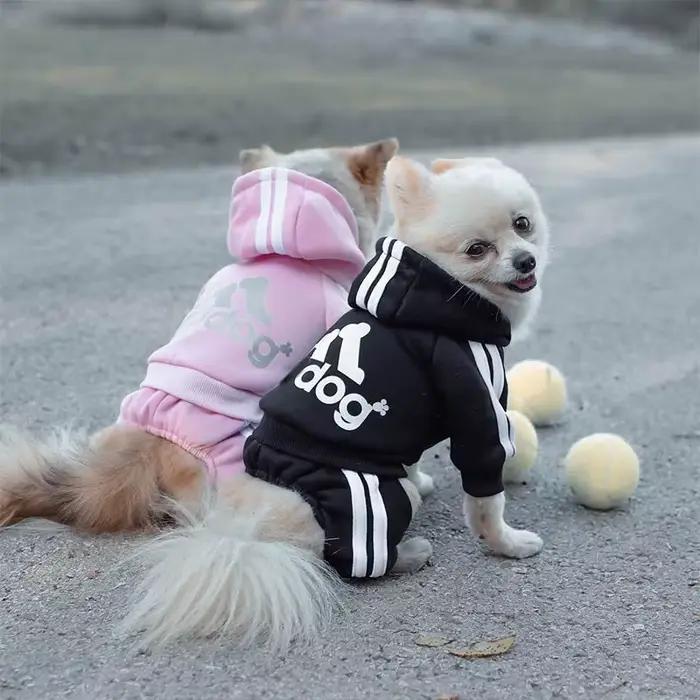 Sweat à capuche pour chien à quatre pattes, combinaison pour chiot, salopette avec lettres pour peti