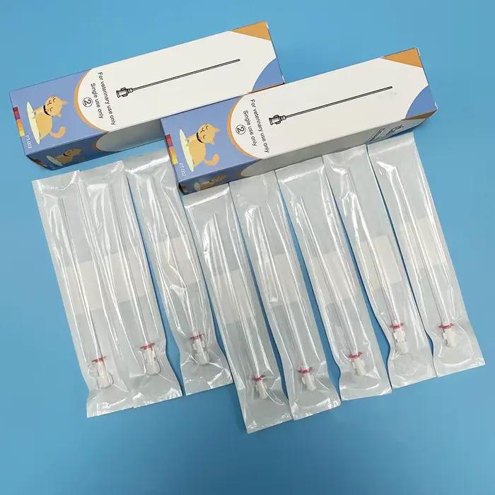 Cathéter pour chat avec stylet, 10 pièces/boîte, trou d'extrémité 3Fr, trous latéraux 4Fr, cathéters