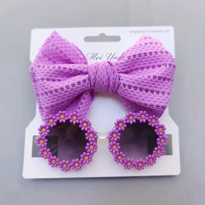 Lunettes de soleil pour chien, ensemble de lunettes pour animaux de compagnie, bandeau en Nylon élas