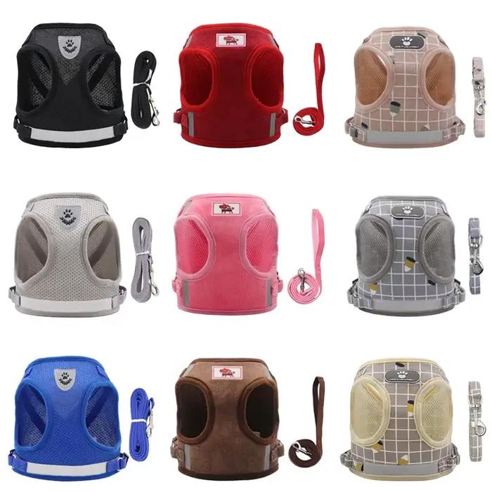 Ensemble d'été harnais et laisse pour chien, harnais en maille réfléchissante pour petits chiens, Co