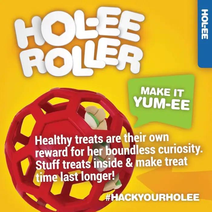 JW Hol-ee Roller Dog Fetch Ixious Dispenser Puzzle Ball
