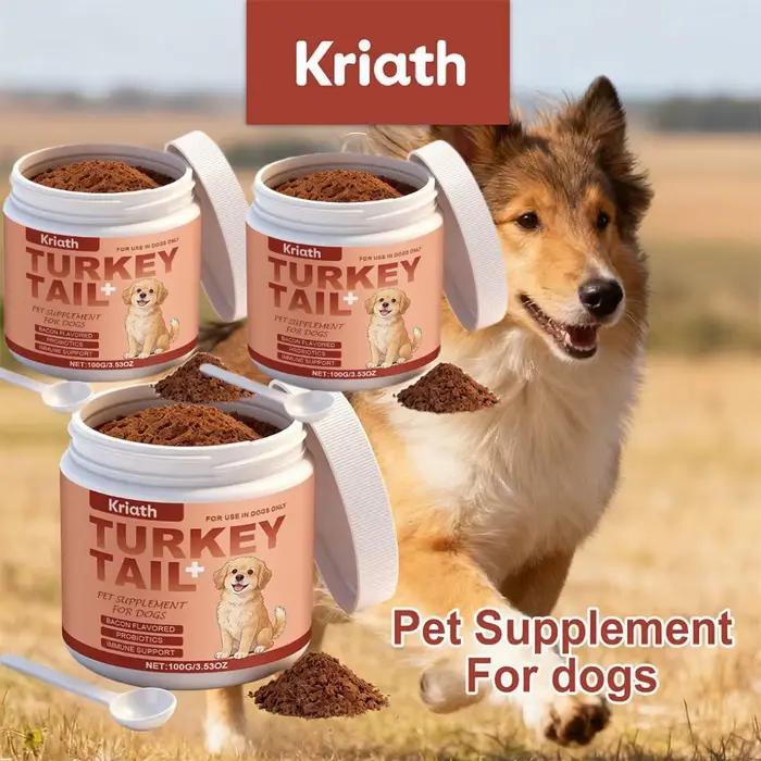 100g Complément alimentaire pour chiens âgés Tarkey Tail, Soin des articulations, Soin intestinal, S