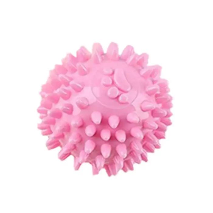 Jouets à mâcher pour chiens, pour nettoyer les dents, os en caoutchouc souple rose, boule amusante,