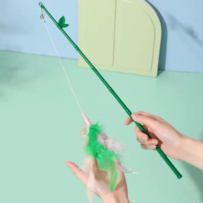 Jouet pour chat, jouets à plumes auto-hautes pour chats, bâton résistant aux morsures, jouet pour ch