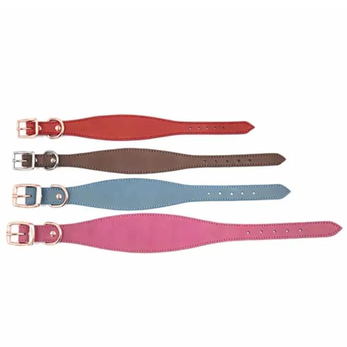 Collier en cuir pour chiens de grande race, chiot, rembourrage doux, fournitures pour animaux de com