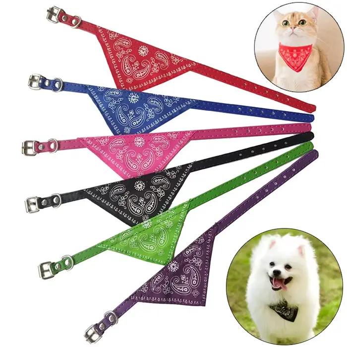 Collier Triangle pour chien et chat, écharpe pour petits et moyens chiens, imprimé ethnique, Bandana