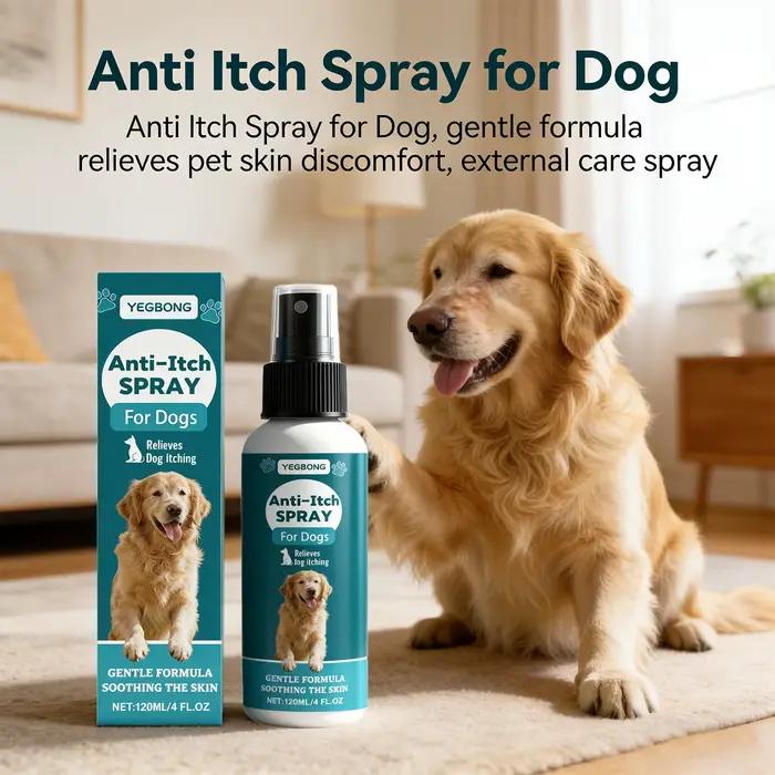 Spray anti-démangeaisons pour chien, soulagement des démangeaisons, apaisant pour la peau du chien,