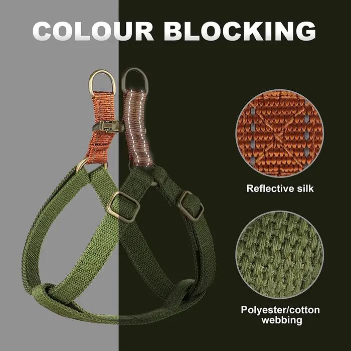 Harnais réfléchissant en nylon personnalisé pour chien, gilet avec étiquette d'identification pour a