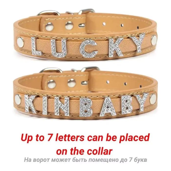 Colliers pour chiots en strass scintillants, personnalisés pour petits chiens, chats, Chihuahua, col