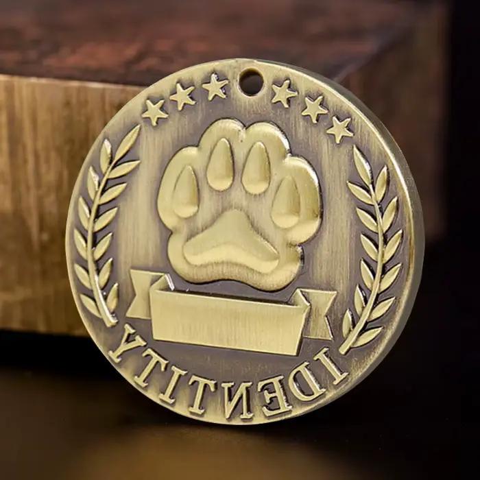 Étiquette d'identification Anti-perte pour chien, gravure personnalisée, nom d'animal de compagnie p