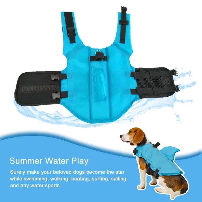 Gilet de sauvetage pour chien requin, flottabilité améliorée, vêtements de natation pour petits chie