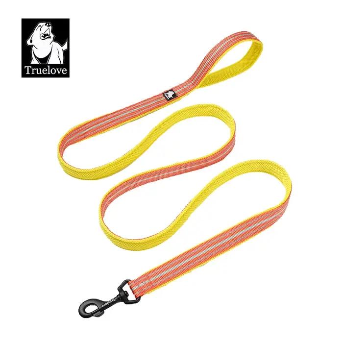 Truelove – laisse en Nylon pour chien, maille souple, Double détresse, course à pied, réfléchissante