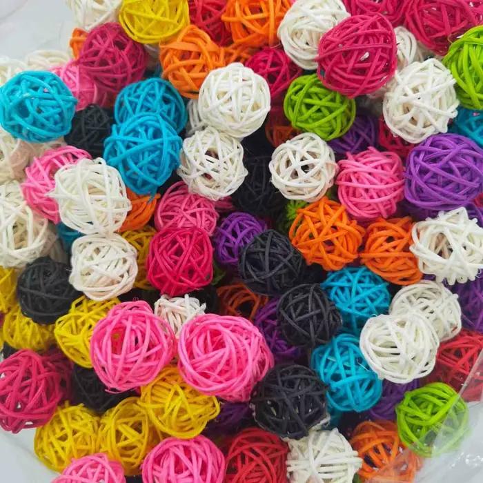 10 pièces perroquet jouet à mâcher balle couleur primaire Sepak Takraw animal de compagnie oiseau fo