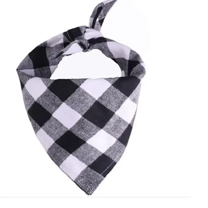 Classique rouge noir Plaid chien Bandana chat chiot foulard chien accessoires animal de compagnie fo