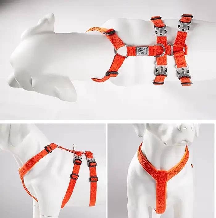 Winhyepet harnais pour chien sangle pour animaux de compagnie gilet réglable Triple Anti-évasion voy
