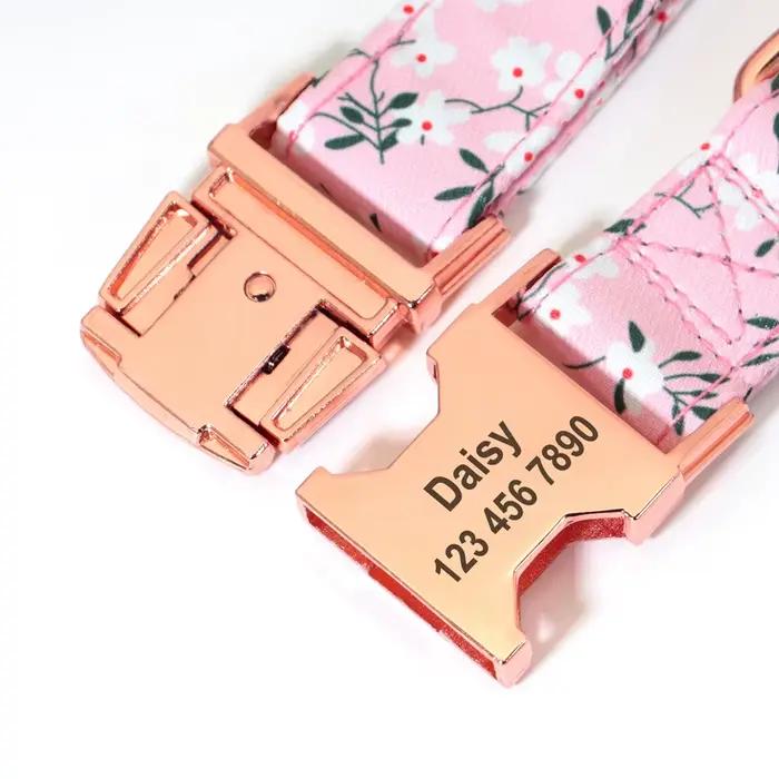 Collier de chien personnalisé en nylon avec nœud papillon, imprimé personnalisé, Chihuahua, bullodog