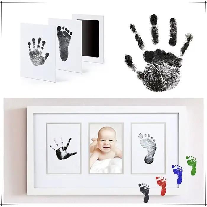 Kit d'encre imprimé patte de chien et chat, tampon sûr, Non toxique, empreintes de bébé, douche pour