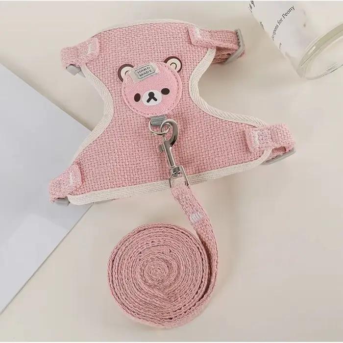 Harnais de lapin laisse respirant pour chien, harnais de marche Anti-traction, gilet réglable pour p