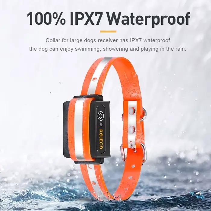 ROJECO 1000m Electric Dog Training Collar Light Waterproof Rechargeable Pet Anti Bark Control Collar
