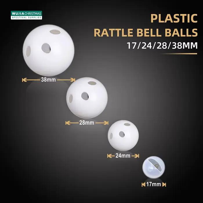 30/50/100 pièces hochet en plastique cloche balle couineur fabricant de bruit insérer chien jouet co