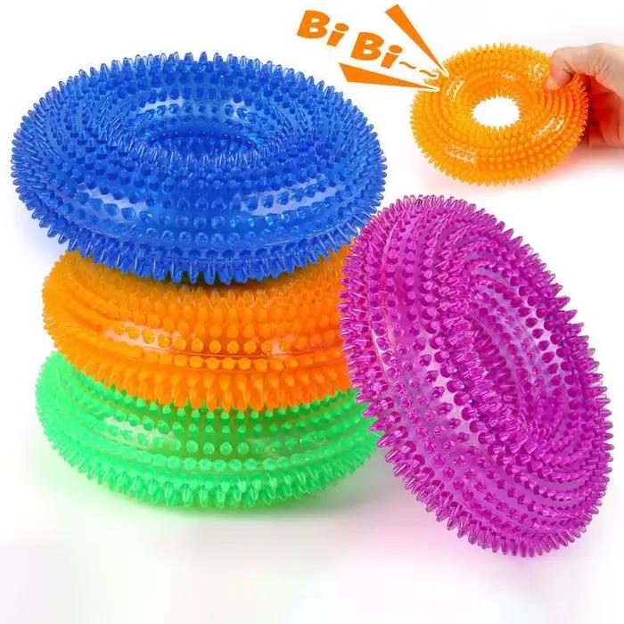 Jouets à mâcher en TPR pour chien, Donut fort, avec couineur, petit et moyen gabarit, bouledogue fra