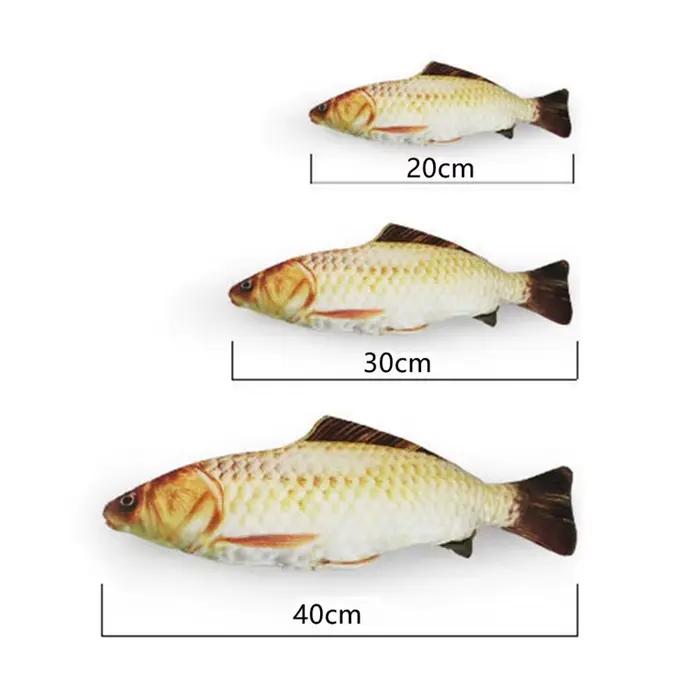 Jouet créatif pour chat, Simulation de poisson 3d, peluche douce, Anti-morsure, Interaction d'herbe