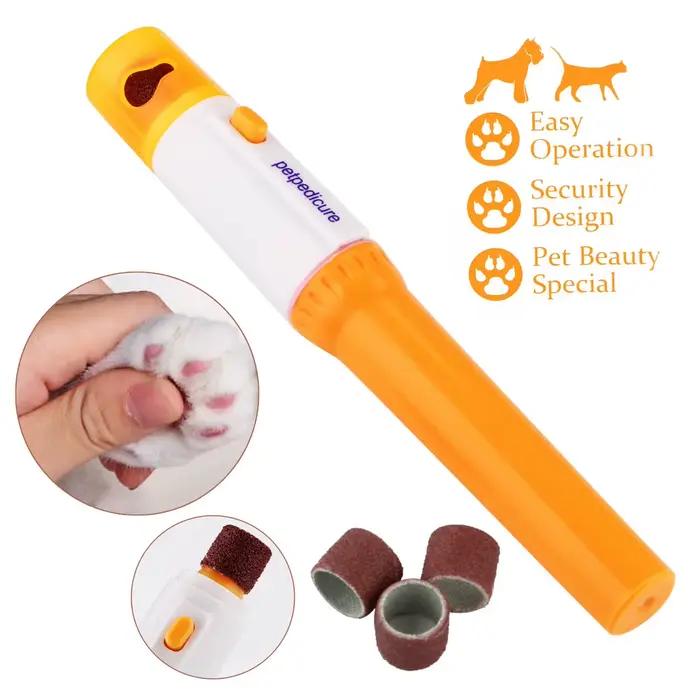 Broyeur à ongles électrique pour animaux de compagnie, ciseaux à griffes de chat, coupe-ongles pour