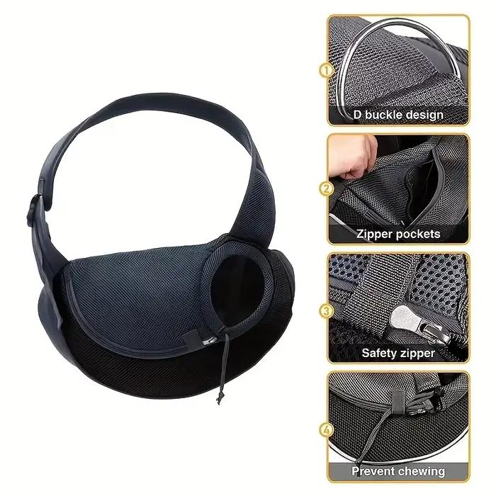 Sac à dos pour chien, 1 pièce, sac à bandoulière de voyage en maille respirante pour chiot chat rand