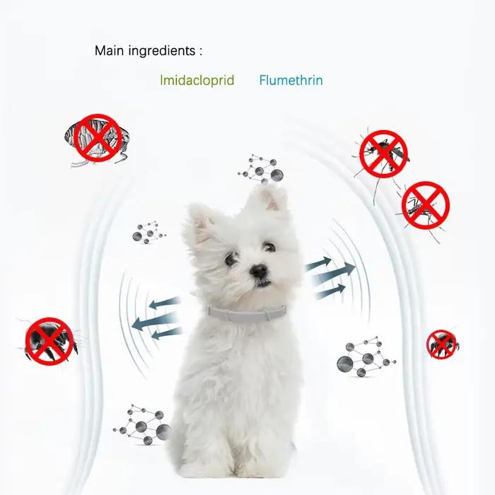 Collier Anti-puces et tiques pour chien et chat, Protection rétractable de 8 mois, pour chiot, chat,