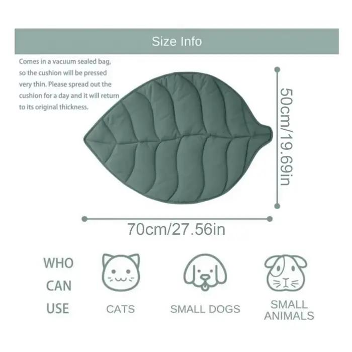 Tapis rafraîchissant pour chiens et chats, en forme de feuilles, antidérapant, lavable, respirant, c