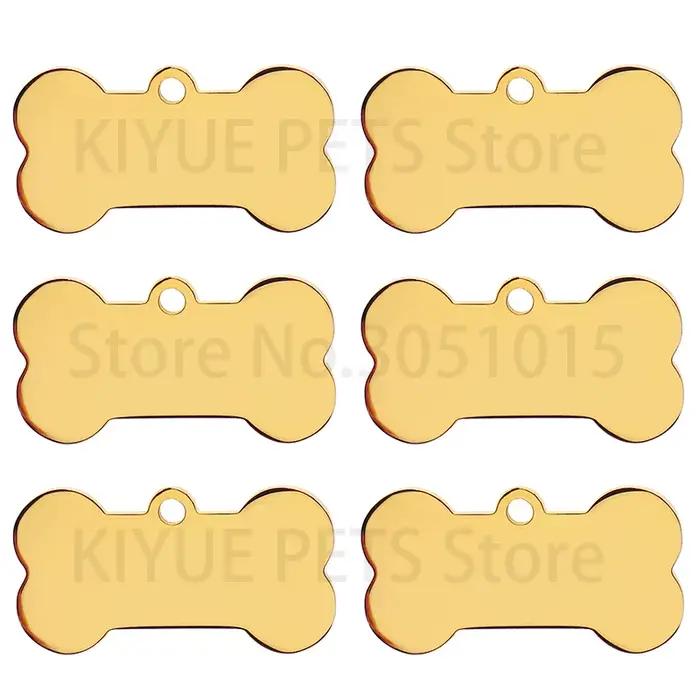 Porte-clés en acier inoxydable pour chien, 20 pièces, étiquette d'identification gravée pour animal