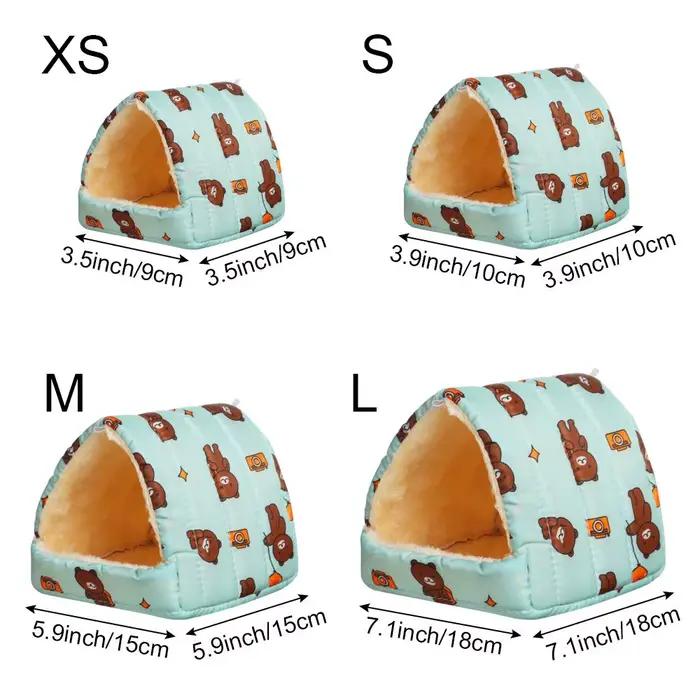 Lit de couchage pour petits animaux mignons, maison pour Hamster, Mini lapin, écureuil, nid chaud d'
