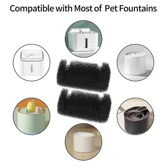 Distributeur d'eau avec filtre éponge pour animaux de compagnie, 10/4/1 pièces, pour chats et chiens