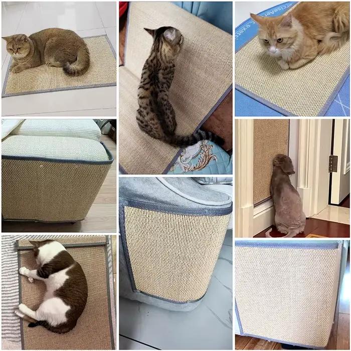 Tapis mural en bambou solide pour chat, Protection du canapé, planche à gratter pour chat, pattes de