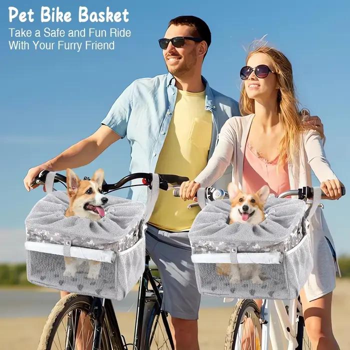 Mir de vélo pour chien ou chat, sac à dos extensible et souple pour animal de compagnie avec 4 porte